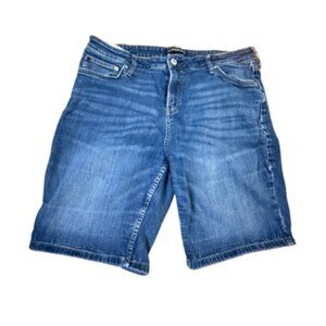 Calvin Klein Medium Blue Denim Bermuda Shorts | Women’s Size 14